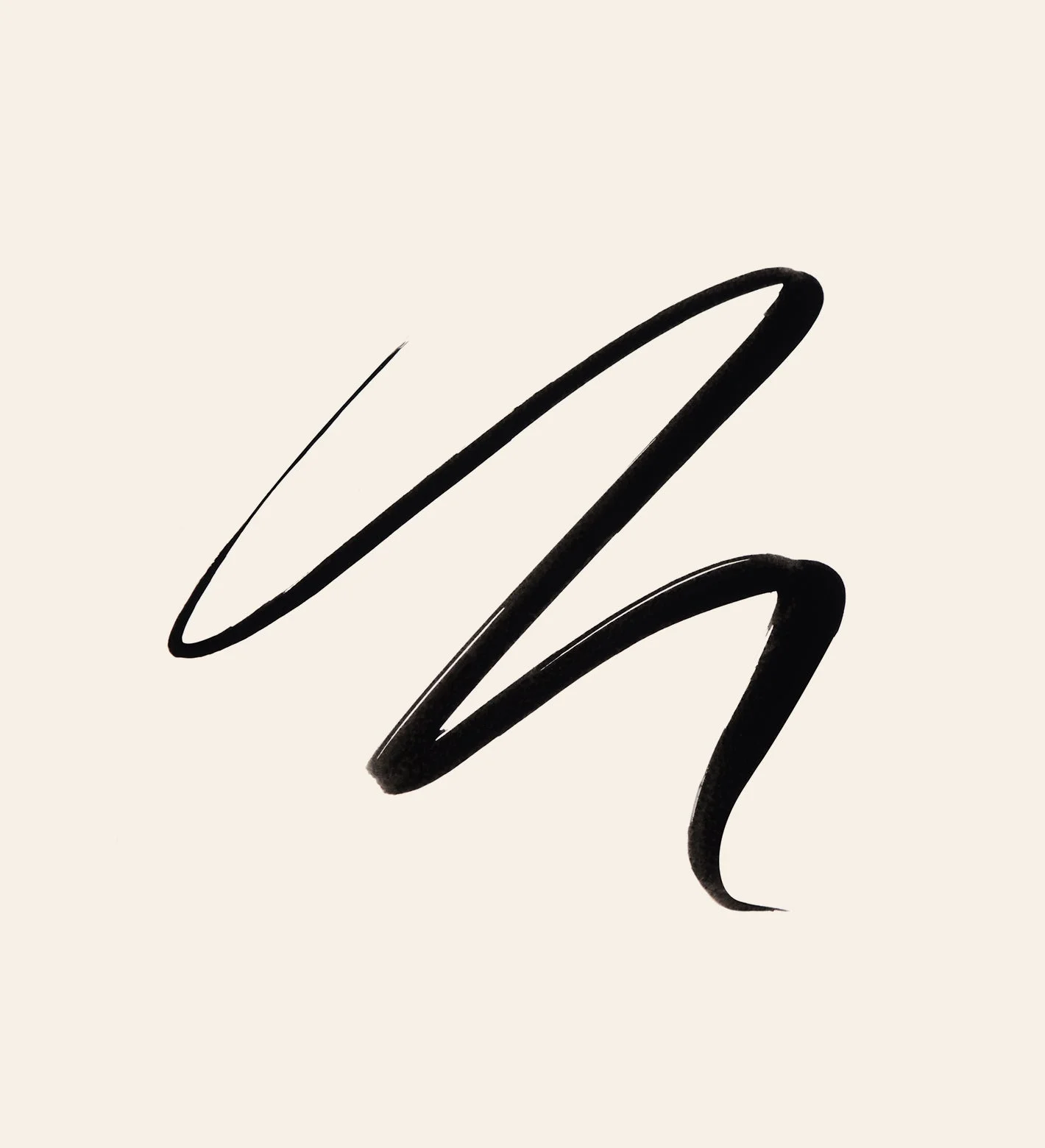 Black swatch of Meroda Cosmetics It's All About The Wing Liquid Waterproof Eyeliner on a light background